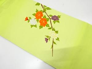 枝花模様織り出し　名古屋帯